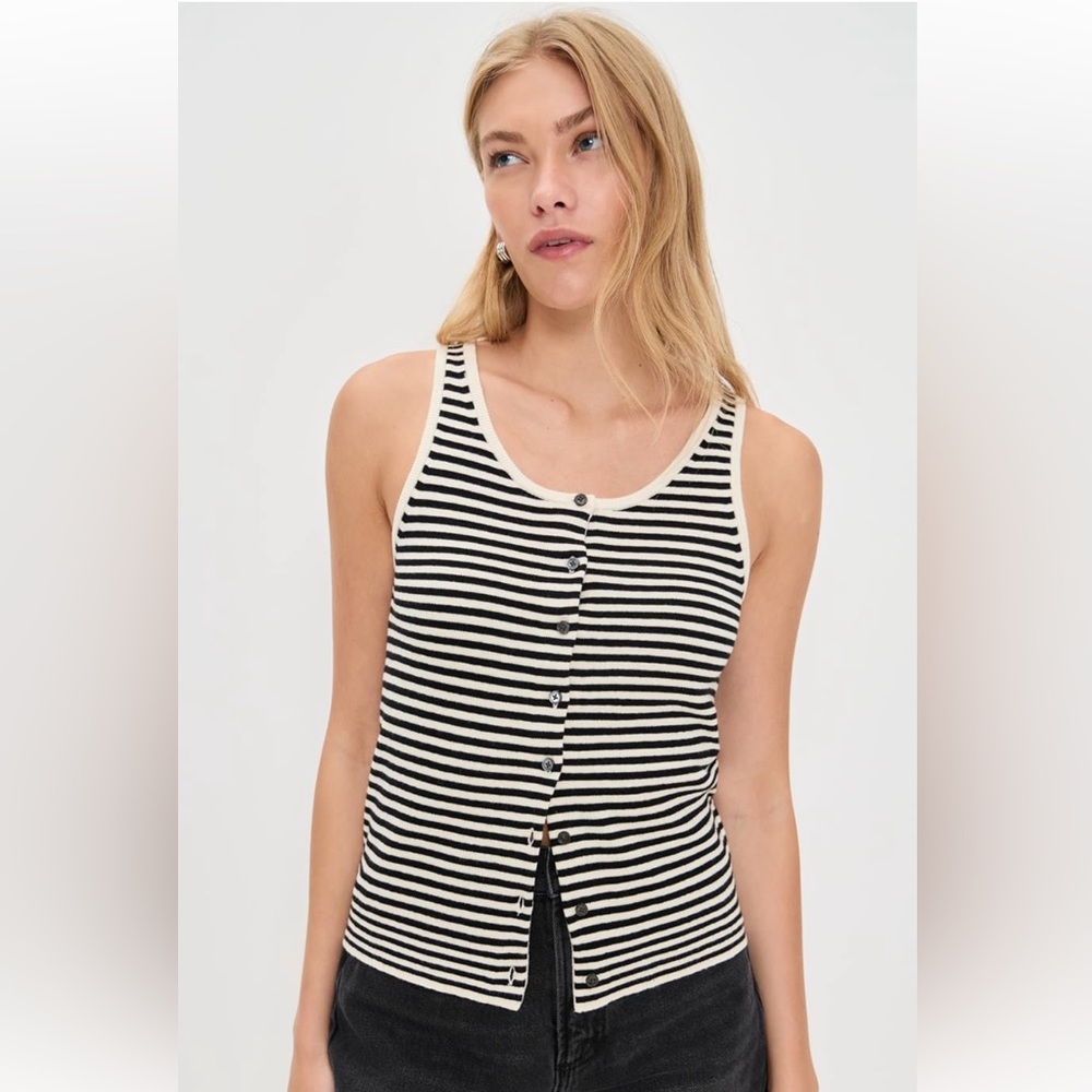 Alex Mill Black and White Striped Tank Top